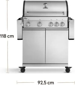 Burnhard Gas BBQ Big FRED Deluxe - 4 Branders - Incl. Keramische Infraroodbrander & Afdekhoes - Deluxe -Keukenseries Speciaal Winkel 1063x1200