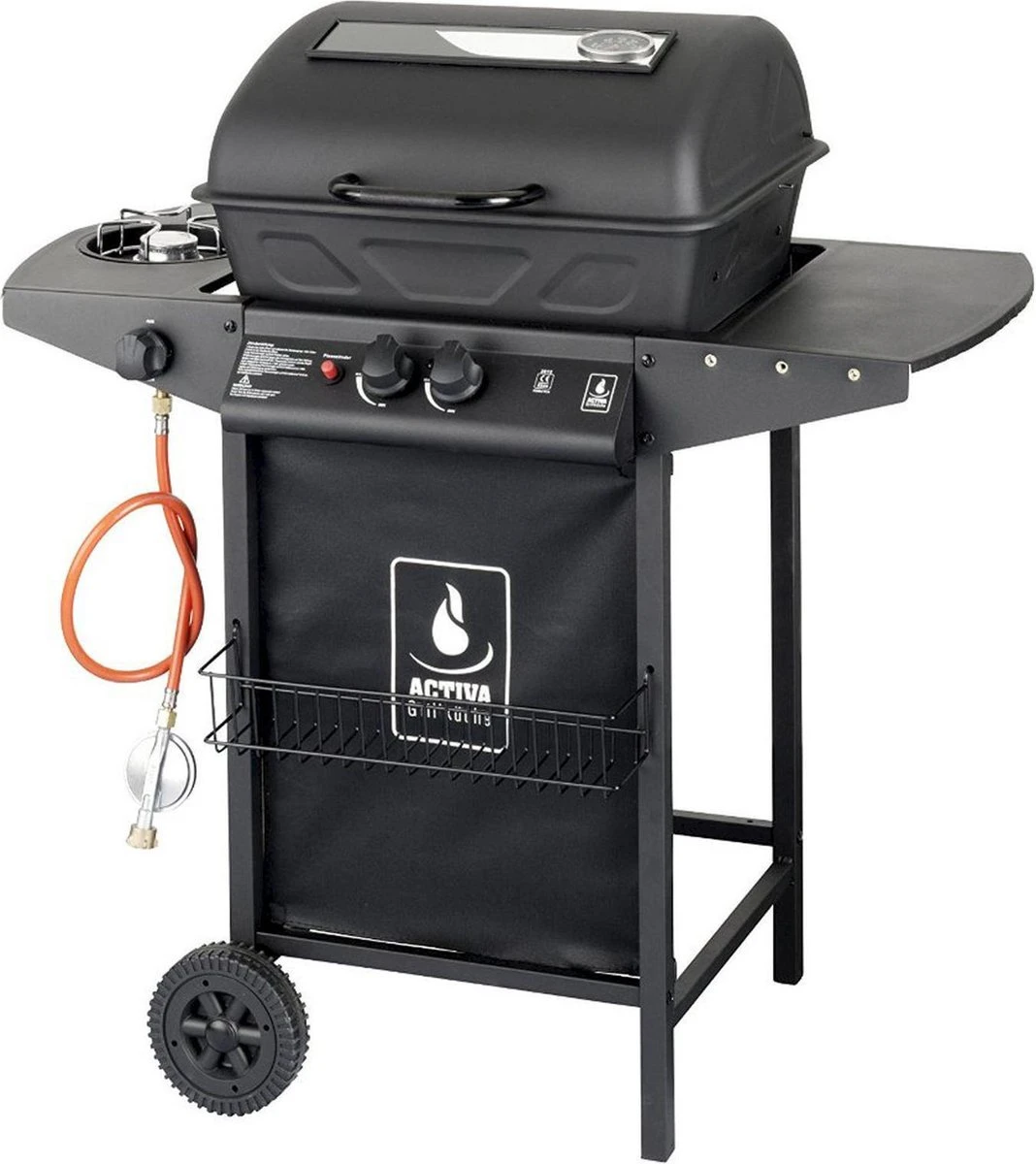 Halifax Gasbarbecue 5,5 KW - Buitenkeuken Met Lavasteen Grillplaat En Gaspit - 100x98 Cm 3 Halifax Gasbarbecue 5,5 KW - Buitenkeuken Met Lavasteen Grillplaat En Gaspit - 100x98 Cm