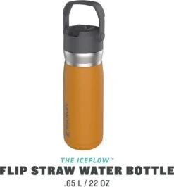Stanley The IceFlow™ Flip Straw Water Bottle 0,65L - Thermosfles - Saffron -Keukenseries Speciaal Winkel 1114x1200 2