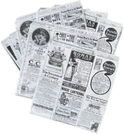 Rainbecom - 50 Stuks - 19 X 17 Cm - Hamburger Zakje Papier - Vetvrij Papier - Papieren Zak Voor Sandwiches - Krant -Keukenseries Speciaal Winkel 1119x1200