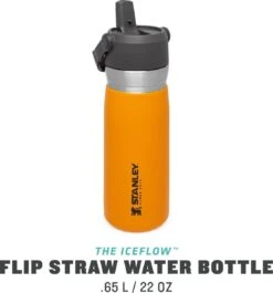Stanley The IceFlow™ Flip Straw Water Bottle 0,65L - Thermosfles - Saffron -Keukenseries Speciaal Winkel 1120x1200