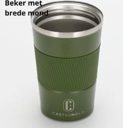 Castagnola Design RVS Koffiebeker To Go - Groen - 380ml - Thermosbeker - Theebeker -Keukenseries Speciaal Winkel 1154x1200