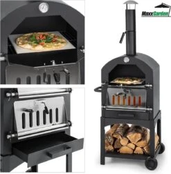 MaxxGarden Pizza Oven Buiten - Houtskool – Incl. Pizzasteen - 45x65x158cm 10 MaxxGarden Pizza Oven Buiten - Houtskool – Incl. Pizzasteen - 45x65x158cm -Keukenseries Speciaal Winkel 1175x1200 2