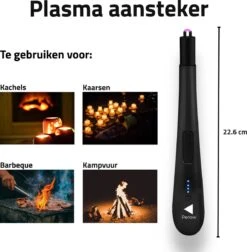 Oplaadbare Lange Elektrische Aansteker - Zwart - Duurzame Plasma Aansteker - Inclusief Cadeauverpakking - BBQ - Kaarsen -Keukenseries Speciaal Winkel 1177x1200 3