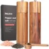 Deleca Luxe Peper En Zoutmolen Set - Zout / Pepermolen - Handmatig - Met Navul Lepel & Geschenkdoos - Acacia Hout - Rond -Keukenseries Speciaal Winkel 1180x1200 1