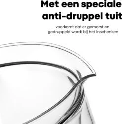 Vatten® Premium Glazen Theepot - 700ml - Dubbelwandig - Anti-drup - Transparant -Keukenseries Speciaal Winkel 1181x1200