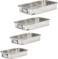 Relaxdays Braadslede Met Rooster - Edelstaal - Ovenschaal - Braadpan - Braadslee - Zilver - L -Keukenseries Speciaal Winkel 1191x1200 2