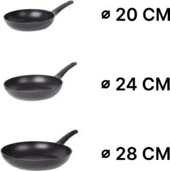 Masterchef Koekenpannen | Koekenpannenset 3 Stuks | Ø 20, 24 En 28 Cm | Geschikt Voor Verschillende Warmtebronnen | Inductie, Elektrisch, Gas En Keramisch Pannenset | Braadpannen | Vrij Van PFOA -Keukenseries Speciaal Winkel 1193x1200 3