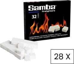 Samba Aanmaakblokjes Wit - Kerosine - 896 Stuks - Omdoos -Keukenseries Speciaal Winkel 1200x1038
