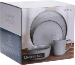 Excellent Serviesset - Servies - 16 Stuks - Aardewerk - Grijs -Keukenseries Speciaal Winkel 1200x1044 1