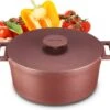MOA Gietijzeren Braadpan - Inhoud 4,75 Liter - 26CM - Rond - Alle Warmtebronnen - Ook Voor Inductie - Gewicht 5,8 Kg - Bordeaux Rood - MC26BR -Keukenseries Speciaal Winkel 1200x1070 1