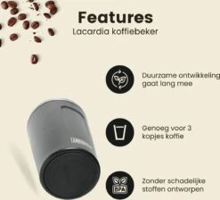 LaCardia Koffiebeker To Go Premium Zwart – Thermosbeker – Theebeker – 380ML – Herbruikbaar -Keukenseries Speciaal Winkel 1200x1090