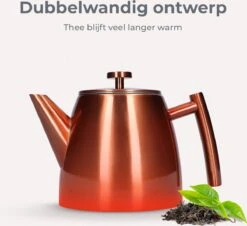 Vaja® Theepot Juliette Rosé Dubbelwandig -Keukenseries Speciaal Winkel 1200x1099