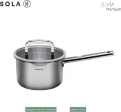 Sola Pannenset Juvia - 4 Delig - Ø 16,16,18,20 Cm - Zilver - RVS - Sandwichbodem -Keukenseries Speciaal Winkel 1200x1110 1