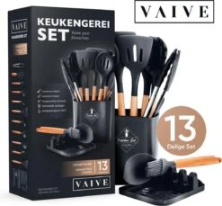VAIVE Kookgerei Set 13-delig Met Houder - Keukengerei Set - Garde - Spatel Silicone -Keukenseries Speciaal Winkel 1200x1113 8