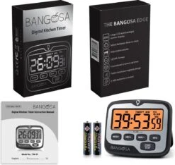 BanGosa® Magnetisch Digitale Kookwekker - Timer - RVS - Keukenwekker Digitaal - Digitale Keuken Timer - Stopwatch Met Magneet -Keukenseries Speciaal Winkel 1200x1138 4