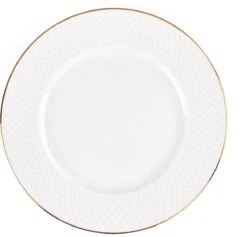 LeRijn® Serviesset Deventer 6 Persoons - 18 Delig - Licht Crème Wit Met Gouden Rand En Motief - Dinerborden - Soepborden - Dessertborden - Borden Servies - Bordenset -Keukenseries Speciaal Winkel 1200x1153