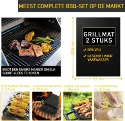 Saveur Royal® 35-delige Barbecue Gereedschapset In Roestvrij Staal - BBQ Grill Set Met Draagtas - Barbecuegerei-sets - Barbecue Accessoires Gereedschap - 35-delig -Keukenseries Speciaal Winkel 1200x1162 5