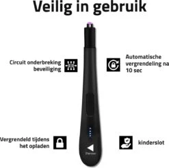Oplaadbare Lange Elektrische Aansteker - Zwart - Duurzame Plasma Aansteker - Inclusief Cadeauverpakking - BBQ - Kaarsen -Keukenseries Speciaal Winkel 1200x1190 3