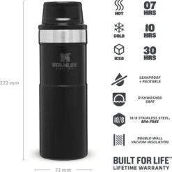 Stanley Trigger-Action Travel Mug 0.47L - Thermosfles - Matt Black -Keukenseries Speciaal Winkel 1200x1195 9