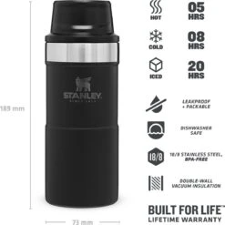 Stanley Trigger-Action Travel Mug 0.47L - Thermosfles - Matt Black -Keukenseries Speciaal Winkel 1200x1198 6