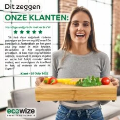 Ecowize 3-in-1 Bamboe Snijplank Met Opvangbak - Snijplank Hout Incl. 3 Roestvrijstalen Opvangbakjes Met Bamboe Deksel, 4 Inzetbare Raspen - Groentesnijder, Hakblok, Borrelplank, Tapasplank, Broodplank - 40x30cm - Duurzaam Cadeau -Keukenseries Speciaal Winkel 1200x1200 1002