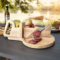 MikaMax Worst Guillotine - Worstsnijder - Worst Snijplank - Sausage Guillotine - Makkelijk Schoon Te Maken - RVS Mes - Bamboe - 30 X 19cm -Keukenseries Speciaal Winkel 1200x1200 1007