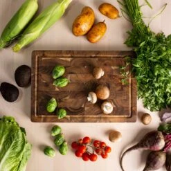 VDN Professionele Snijplank Acacia Hout Met Sapgeul En Handvatten – Hakblok 26x38x3.5 Cm -Keukenseries Speciaal Winkel 1200x1200 1024