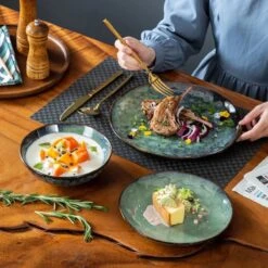 Serviesset 8 Personen - 24 Delig - Handgemaakt Keramiek - Vancasso Groen -Keukenseries Speciaal Winkel 1200x1200 103