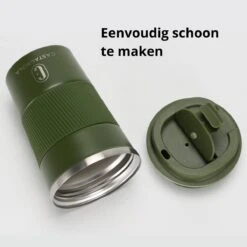 Castagnola Design RVS Koffiebeker To Go - Groen - 380ml - Thermosbeker - Theebeker -Keukenseries Speciaal Winkel 1200x1200 144