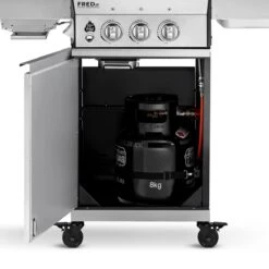 Burnhard Gas BBQ FRED JR. Deluxe - 2 Branders - Incl. Keramische Infraroodbrander & Afdekhoes - Deluxe -Keukenseries Speciaal Winkel 1200x1200 164