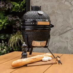 BluMill Kamado BBQ Egg - Kamado 13 Inch - Incl. Vlees Thermometer - Houtskoolbarbecues - Zwart - Ø 27cm -Keukenseries Speciaal Winkel 1200x1200 184