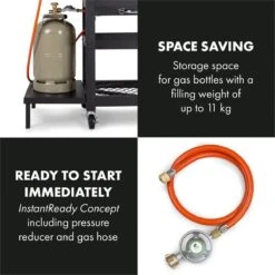 Klarstein Kingsville Double Barbecue - Houtskool- En Gasbarbecue - Smoker BBQ - Inclusief Deksels En Thermometer - Met 2 Roosters - Zwart -Keukenseries Speciaal Winkel 1200x1200 198