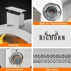 Bighorn Outdoor Edelstaal Gas Pizza Oven - Draagbare Gas Barbecue - Edelstaal -Model SRGG20001 -Keukenseries Speciaal Winkel 1200x1200 231