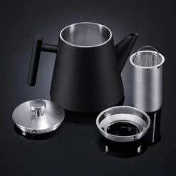 Silberthal - Theepot Met Filter - 1 L - RVS Dubbelwandig - Zwart - Cadeau -Keukenseries Speciaal Winkel 1200x1200 3