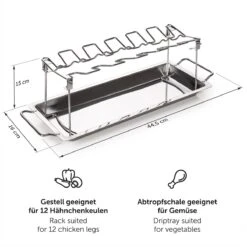 Blumtal BBQ Rek - Robuuste Roestvrijstalen Kippenpoot Rek - Voor 12 Poten - Kippengrillstandaard - Vaatwasmachinebestendig 15 Blumtal BBQ Rek - Robuuste Roestvrijstalen Kippenpoot Rek - Voor 12 Poten - Kippengrillstandaard - Vaatwasmachinebestendig -Keukenseries Speciaal Winkel 1200x1200 359