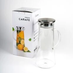 MÊZON® Schenkkan - Glazen Waterkan - Waterkaraf Voor Fruitwater - Multifunctionele Decanteer Karaf - Kan Met Deksel - 1.5L Capaciteit -Keukenseries Speciaal Winkel 1200x1200 417