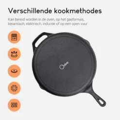 Ocina Gietijzeren Pan – ø30,5cm - Skillet - Koekenpan – Hapjespan – Koekenpan Inductie – Koekenpannenset - Gietijzeren Pan Bbq - Gietijzer -Keukenseries Speciaal Winkel 1200x1200 428