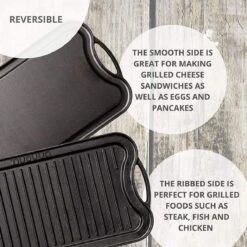 Nuovva Dubbelzijdig Gietijzeren Grillplaat - 50cm X 26cm -Keukenseries Speciaal Winkel 1200x1200 464