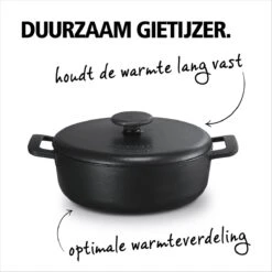 BRABANTIA THE DUTCH Gietijzeren Braadpan - Ø 28cm - MAT Zwart - Inductie -Keukenseries Speciaal Winkel 1200x1200 485