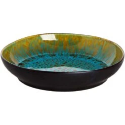 Palmer Serviesset Lotus Stoneware 6-persoons 24-delig Zwart Turquoise -Keukenseries Speciaal Winkel 1200x1200 50