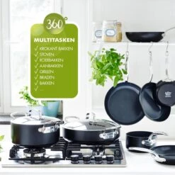 GreenPan Barcelona Infinity Pro Hapjespan Met Deksel 30cm - Zwart - Inductie - PFAS-vrij -Keukenseries Speciaal Winkel 1200x1200 556