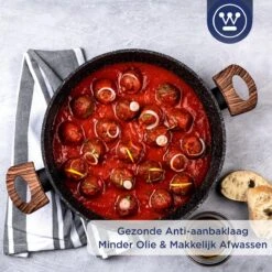 Westinghouse Hapjespan Inductie - Ø 32 Cm - Zwart Marmer - Speciale Editie - Met Deksel -Keukenseries Speciaal Winkel 1200x1200 603