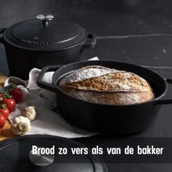 Gietijzeren Braadpan - Sudderpan Zwart Van Daumonet - Ovaal - Ø 29 Cm - 3 Liter - 100% PFAS & PFOA Vrij - Emaille - Geschikt Voor Alle Warmtebronnen - Elektrisch - Gas - Halogeen - Inductie - Keramisch - Vaatwasserbestendig -Keukenseries Speciaal Winkel 1200x1200 681