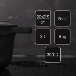 Gietijzeren Braadpan - Sudderpan Zwart Van Daumonet - Ovaal - Ø 29 Cm - 3 Liter - 100% PFAS & PFOA Vrij - Emaille - Geschikt Voor Alle Warmtebronnen - Elektrisch - Gas - Halogeen - Inductie - Keramisch - Vaatwasserbestendig -Keukenseries Speciaal Winkel 1200x1200 686