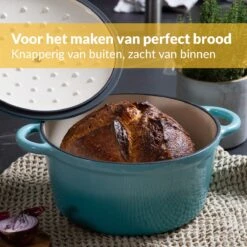 Chefarone Gietijzeren Pan - Braadpan Inclusief Deksel - Geschikt Voor Alle Warmtebronnen - Geëmailleerd Blauw 15 Chefarone Gietijzeren Pan - Braadpan Inclusief Deksel - Geschikt Voor Alle Warmtebronnen - Geëmailleerd Blauw -Keukenseries Speciaal Winkel 1200x1200 710