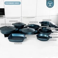 Westinghouse Performance Series - Wokpan Inductie - 28cm Luxe Wok Met Deksel - Blauw - Geschikt Voor Alle Warmtebronnen -Keukenseries Speciaal Winkel 1200x1200 749