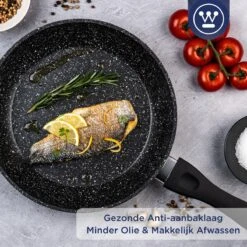 Westinghouse Koekenpan Inductie - Ø 24 Cm - Zwart Marmer - Geschikt Voor Alle Warmtebronnen -Keukenseries Speciaal Winkel 1200x1200 787