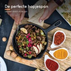 Ocina Gietijzeren Pan – Set Van 3 Stuks – ø25cm, ø19.5cm En ø16cm - Skillet - Koekenpan – Hapjespan – Koekenpan Inductie – Koekenpannenset - Gietijzeren Pan Bbq - Gietijzer - Incl. Receptenboek -Keukenseries Speciaal Winkel 1200x1200 792