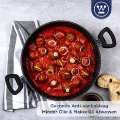 Westinghouse Hapjespan Inductie - Ø 32 Cm - Zwart Marmer - Met Deksel -Keukenseries Speciaal Winkel 1200x1200 854